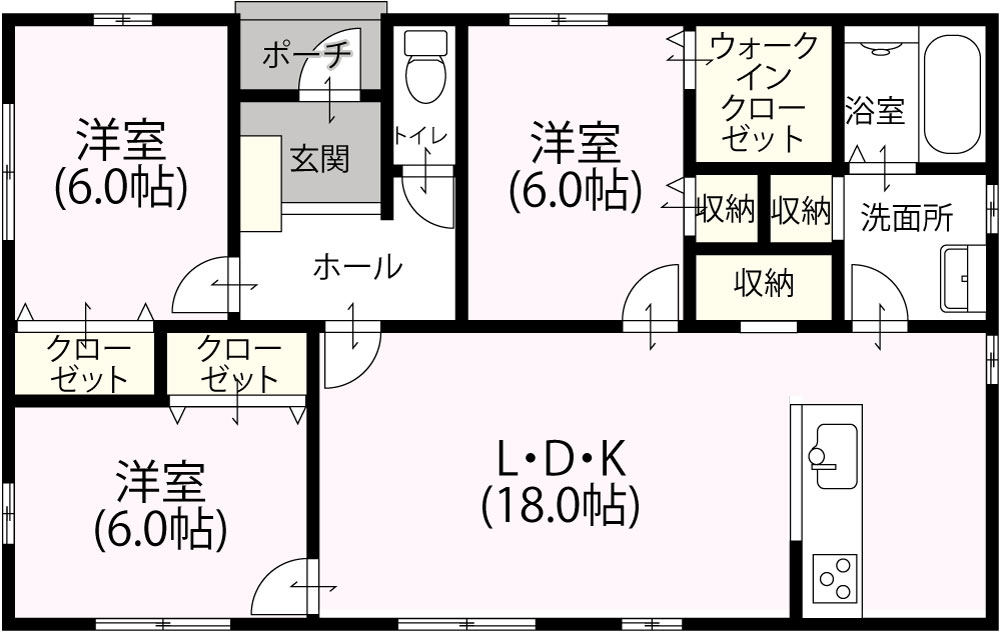 平屋3LDK N-13 1,365万